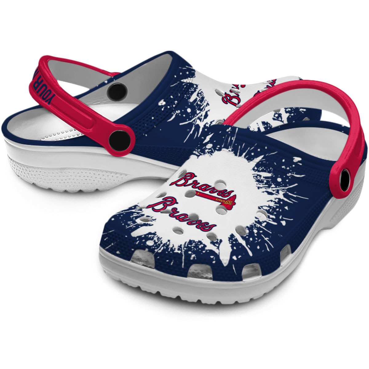 Atlanta Braves MLB Sport Crocs Crocband Clogs Shoes Comfortable For Men Women and Kids - Image 3