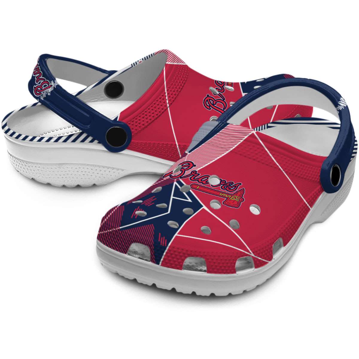 Atlanta Braves MLB Sport Crocs Crocband Clogs Shoes Comfortable For Men Women and Kids - Image 3