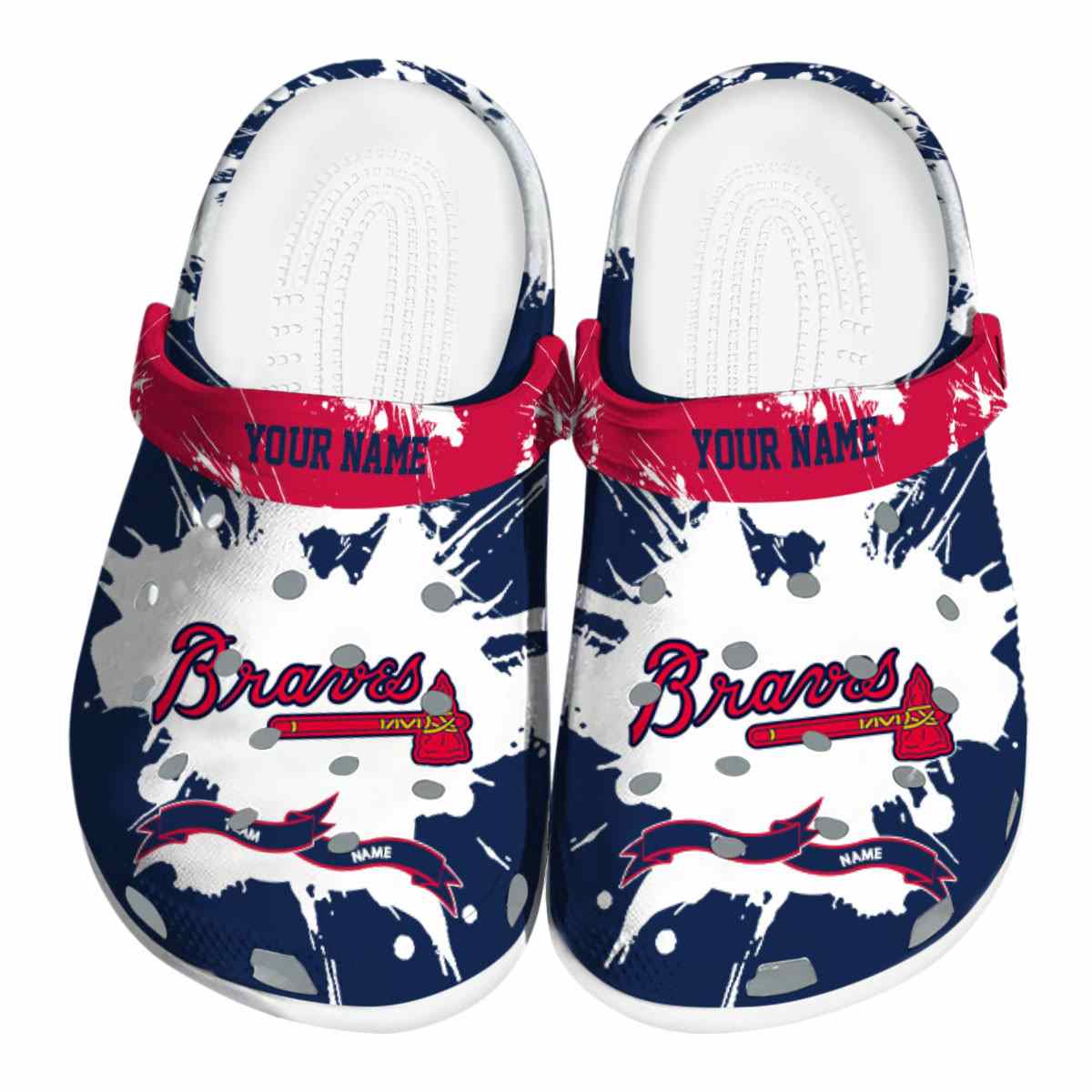 Atlanta Braves MLB Sport Crocs Crocband Clogs Shoes Comfortable For Men Women and Kids