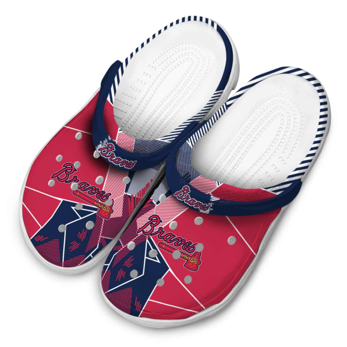 Atlanta Braves MLB Sport Crocs Crocband Clogs Shoes Comfortable For Men Women and Kids - Image 4