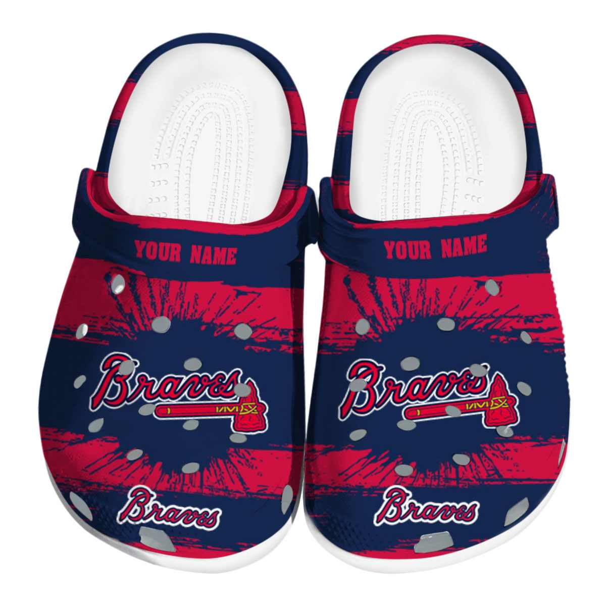 Atlanta Braves MLB Sport Crocs Crocband Clogs Shoes Comfortable For Men Women and Kids
