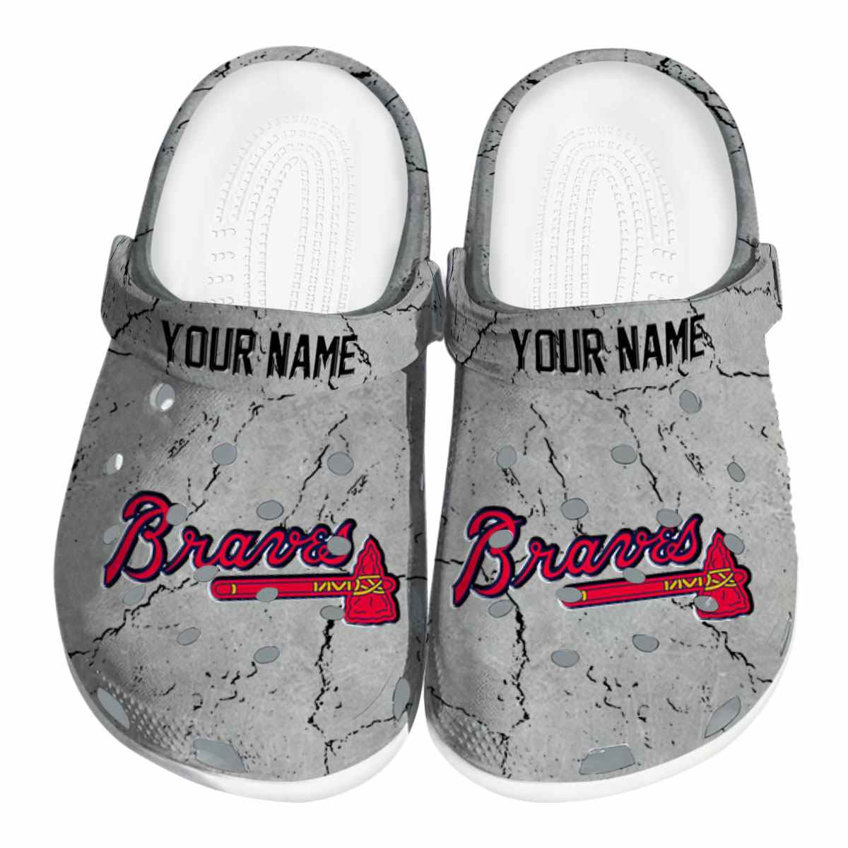 Atlanta Braves MLB Sport Crocs Crocband Clogs Shoes Comfortable For Men Women and Kids
