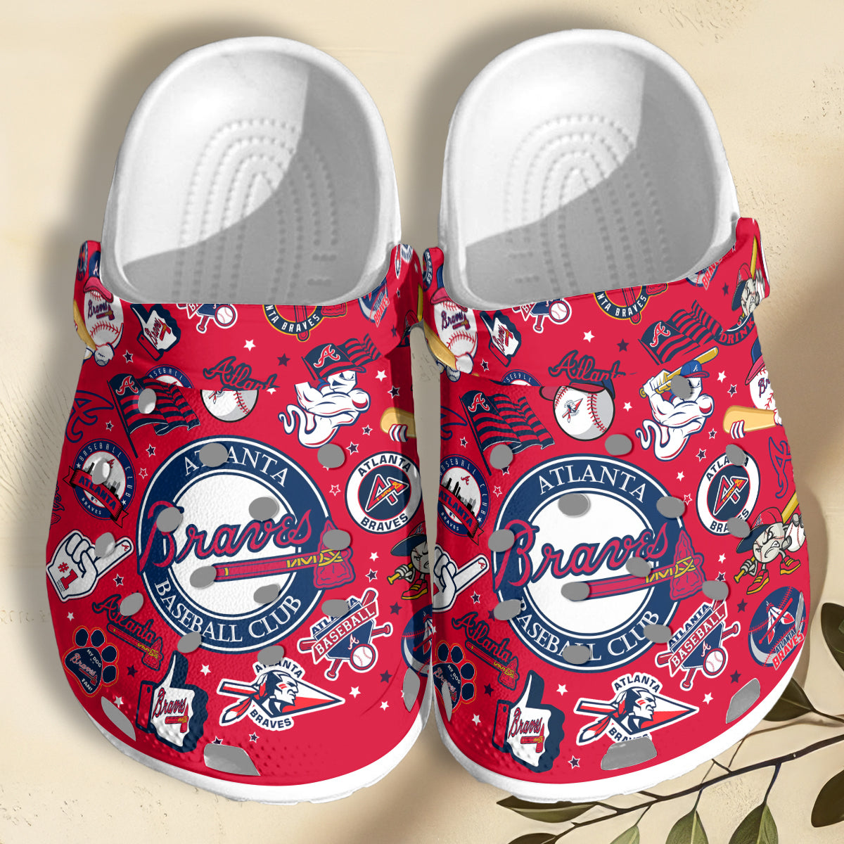 Atlanta Braves MLB Sport Crocs Crocband Clogs Shoes Comfortable For Men Women and Kids