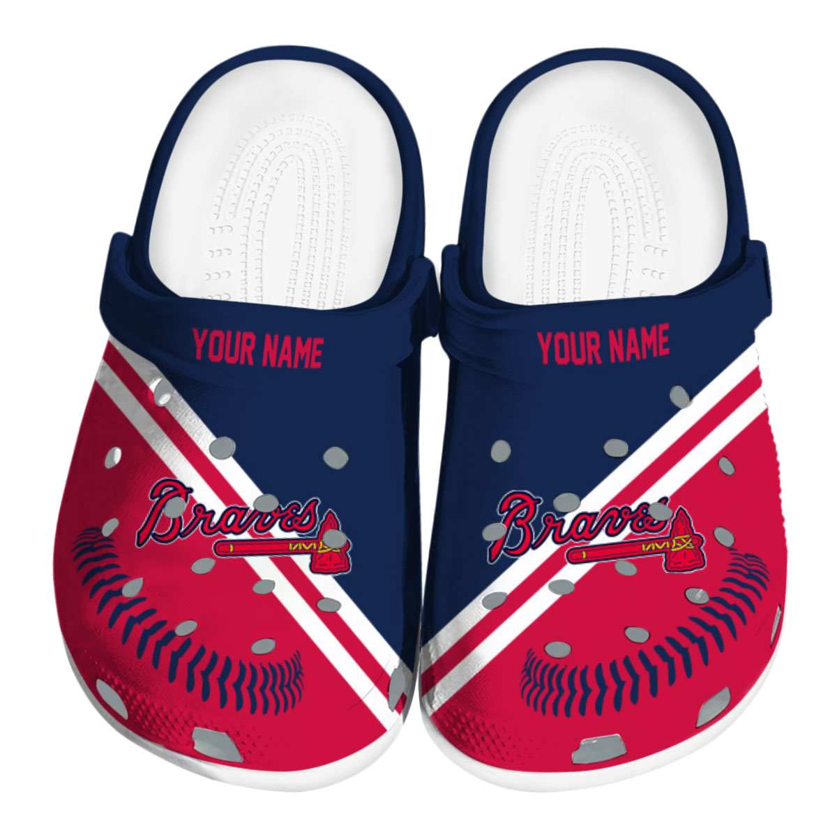 Atlanta Braves MLB Sport Crocs Crocband Clogs Shoes Comfortable For Men Women and Kids