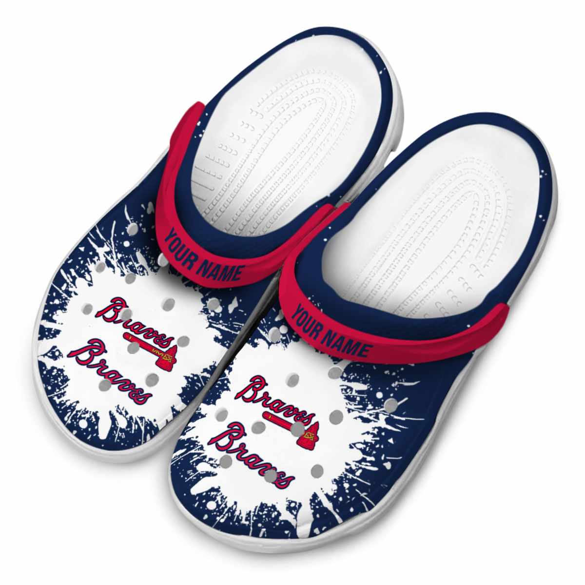 Atlanta Braves MLB Sport Crocs Crocband Clogs Shoes Comfortable For Men Women and Kids - Image 4