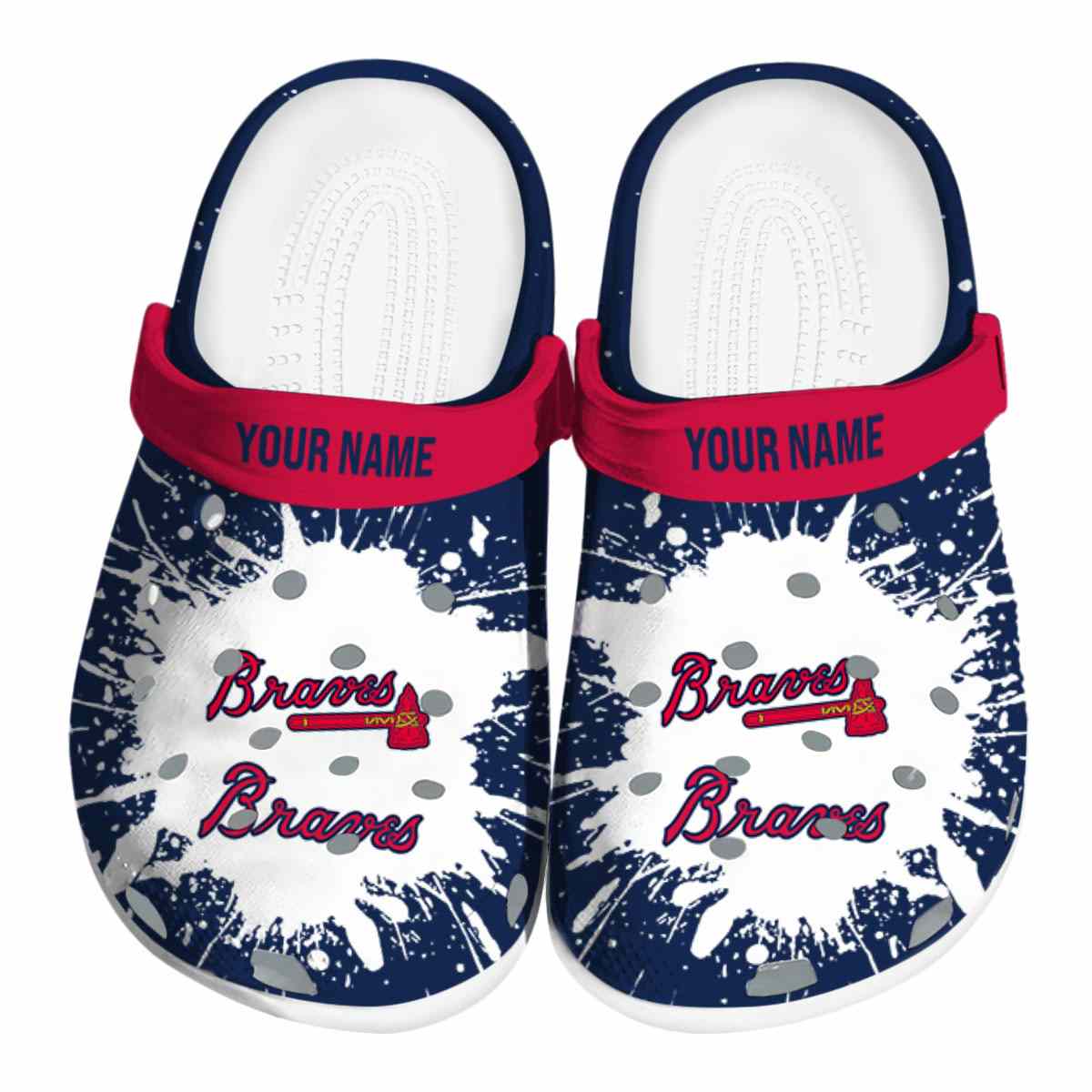 Atlanta Braves MLB Sport Crocs Crocband Clogs Shoes Comfortable For Men Women and Kids