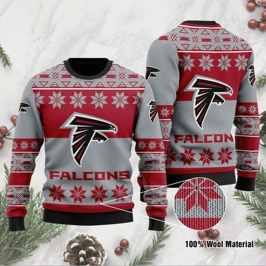 Atlanta Falcons Christmas For Fans Ugly Christmas Sweater Adult 3D Funny Matching for family