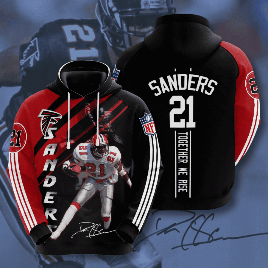 ATLANTA FALCONS Deion Sanders 3D All Over Print Hoodie, Zip Hoodie