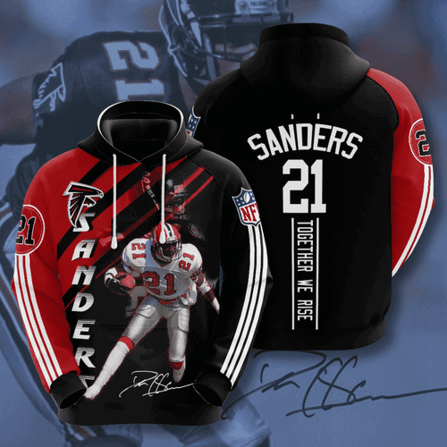ATLANTA FALCONS Deion Sanders 3D All Over Print Hoodie, Zip Hoodie
