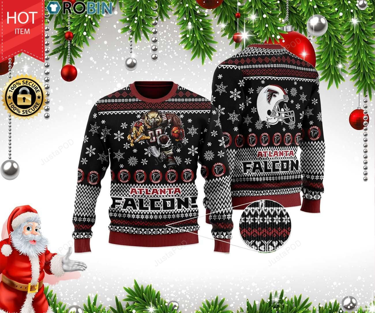 Atlanta Falcons Football Ugly Christmas Sweater Adult 3D Funny Matching for family