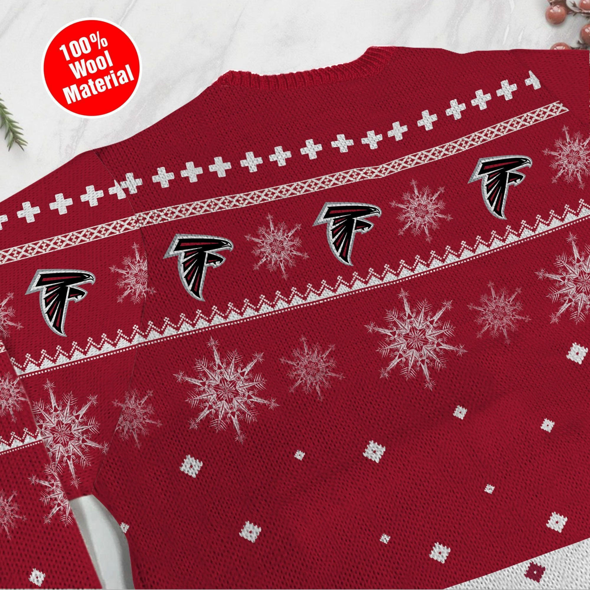 Atlanta Falcons Funny Charlie Brown Peanuts Snoopy Ugly Christmas Sweater Adult 3D Funny Matching for family - Image 5