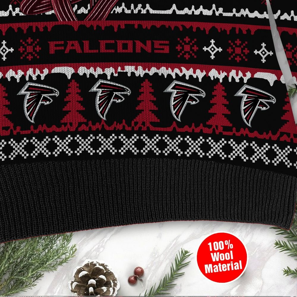 Atlanta Falcons Jack Skellington Halloween Holiday Party Ugly Christmas Sweater Adult 3D Funny Matching for family - Image 4