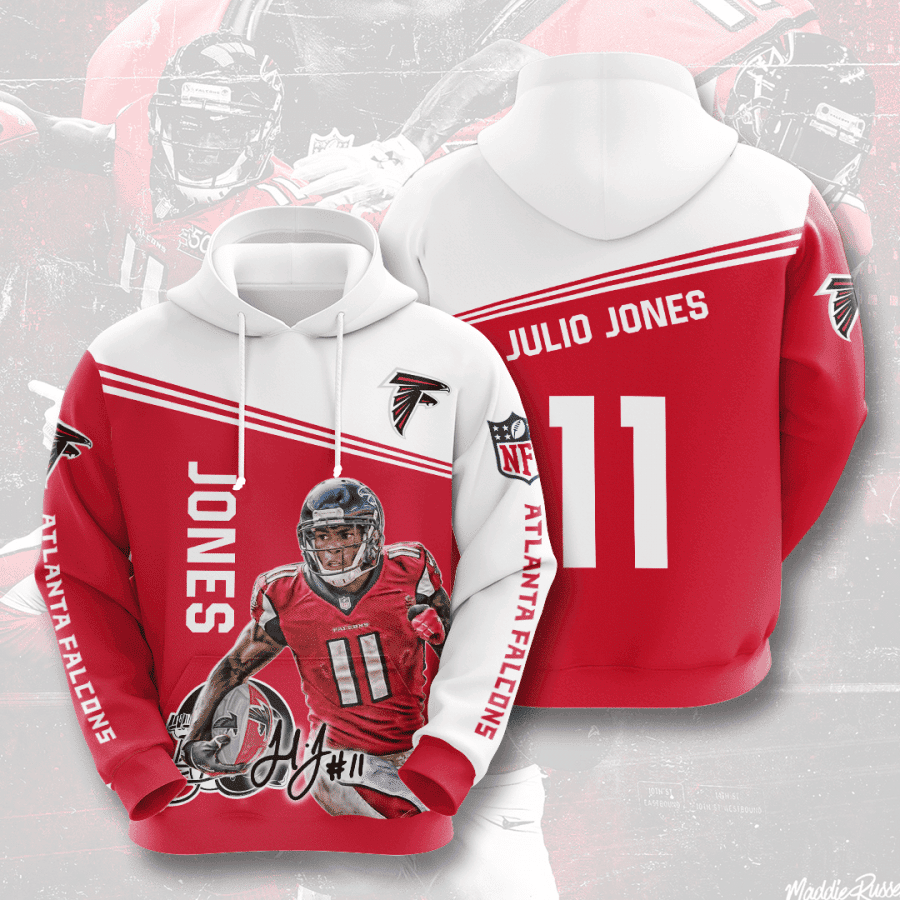 Atlanta Falcons Julio Jones 11 3D All Over Print Hoodie, Zip Hoodie