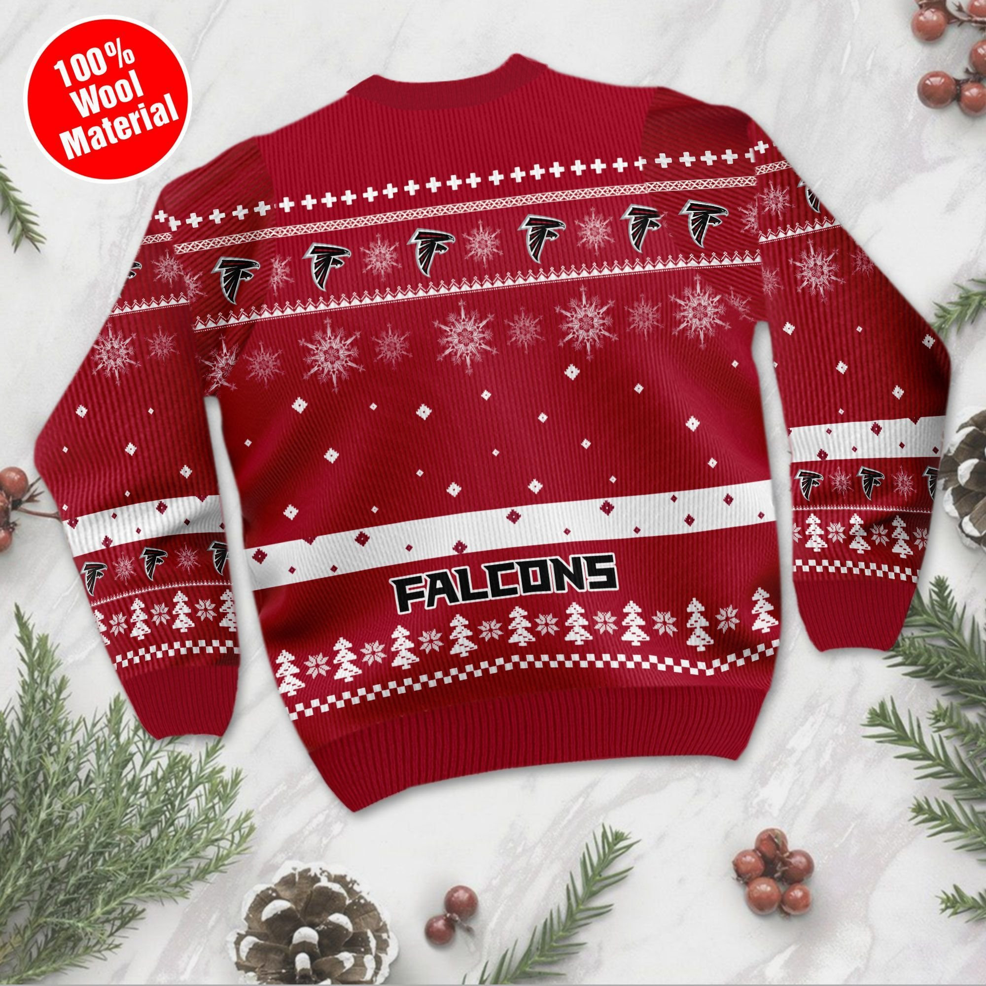 Atlanta Falcons Mickey Mouse Funny Ugly Christmas Sweater Adult 3D Funny Matching for family - Image 3