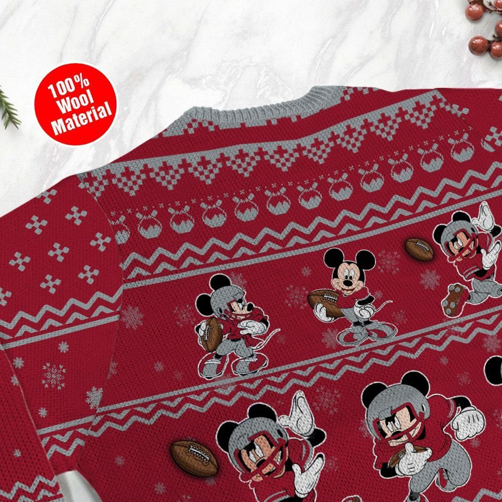 Atlanta Falcons Mickey Mouse Ugly Christmas Sweater Adult 3D Funny Matching for family - Image 5