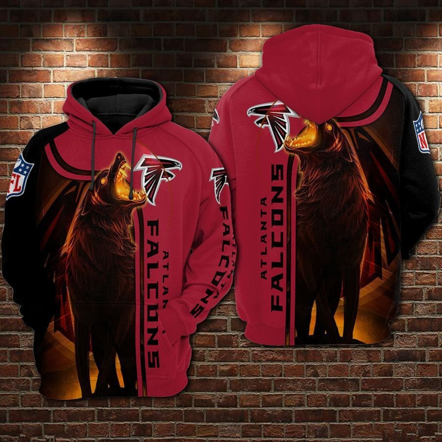 Atlanta Falcons Nba Football Wolf Night 3D All Over Print Hoodie, Zip Hoodie