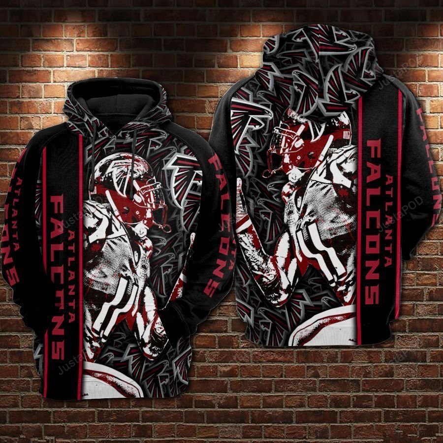 Atlanta Falcons Ncaa Football Many Logo 3D All Over Print Hoodie, Zip Hoodie