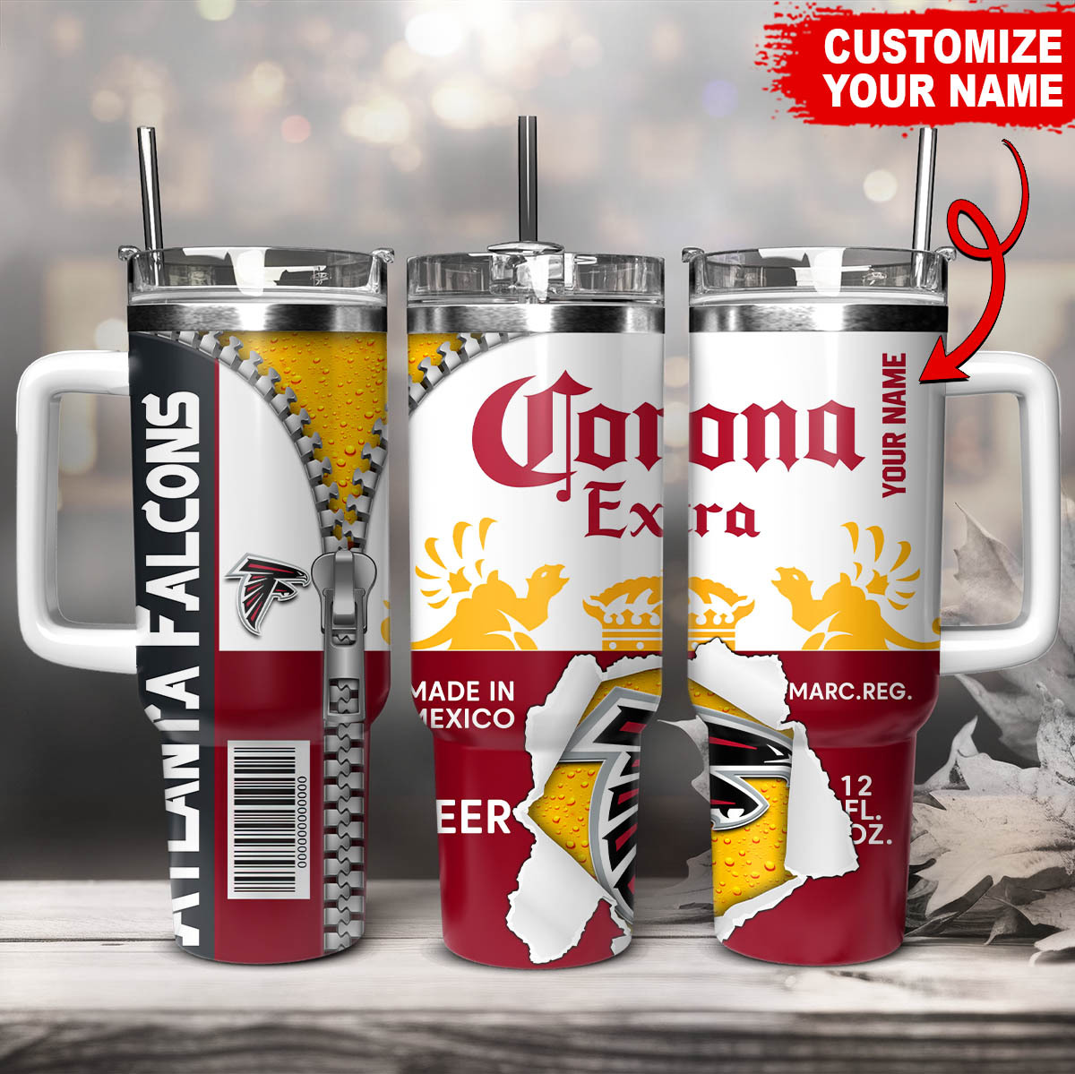 Atlanta Falcons NFL Corona Extra Custom Stanley Cup 40 oz 30 oz Tumbler With HandleTVC230168