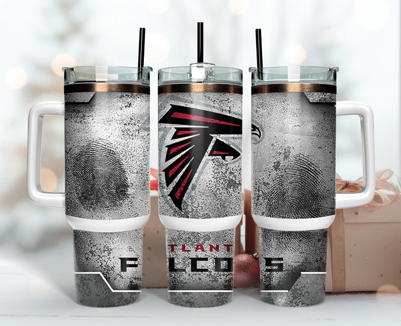 Atlanta Falcons NFL Fingerprint Effect Custom Stanley Cup 40 oz 30 oz Tumbler With HandleTVC2301149