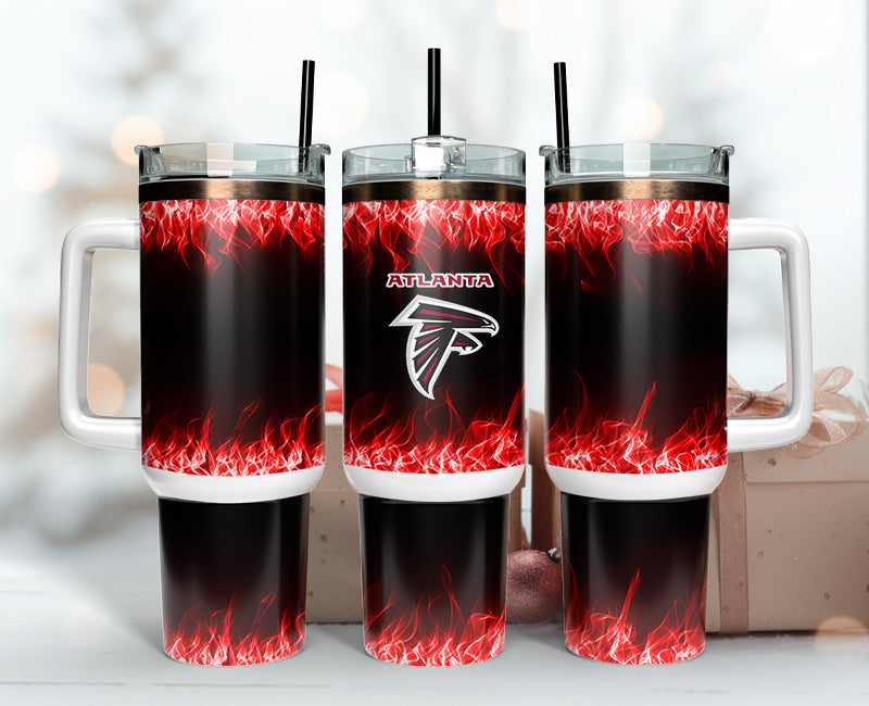 Atlanta Falcons NFL Fire Effect Custom Stanley Cup 40 oz 30 oz Tumbler With HandleTVC2301140