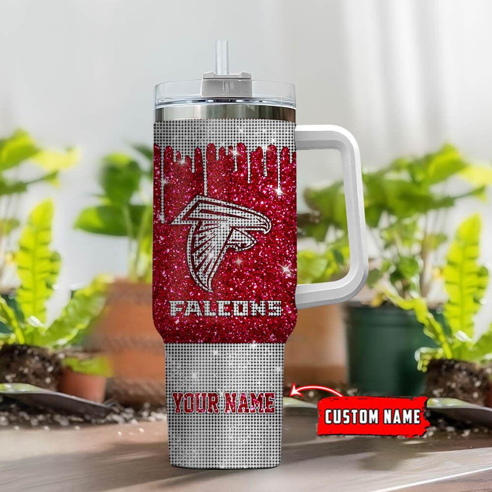 Atlanta Falcons NFL Glitter Custom Stanley Cup 40 oz 30 oz Tumbler With HandleTVC2301113 - Image 2