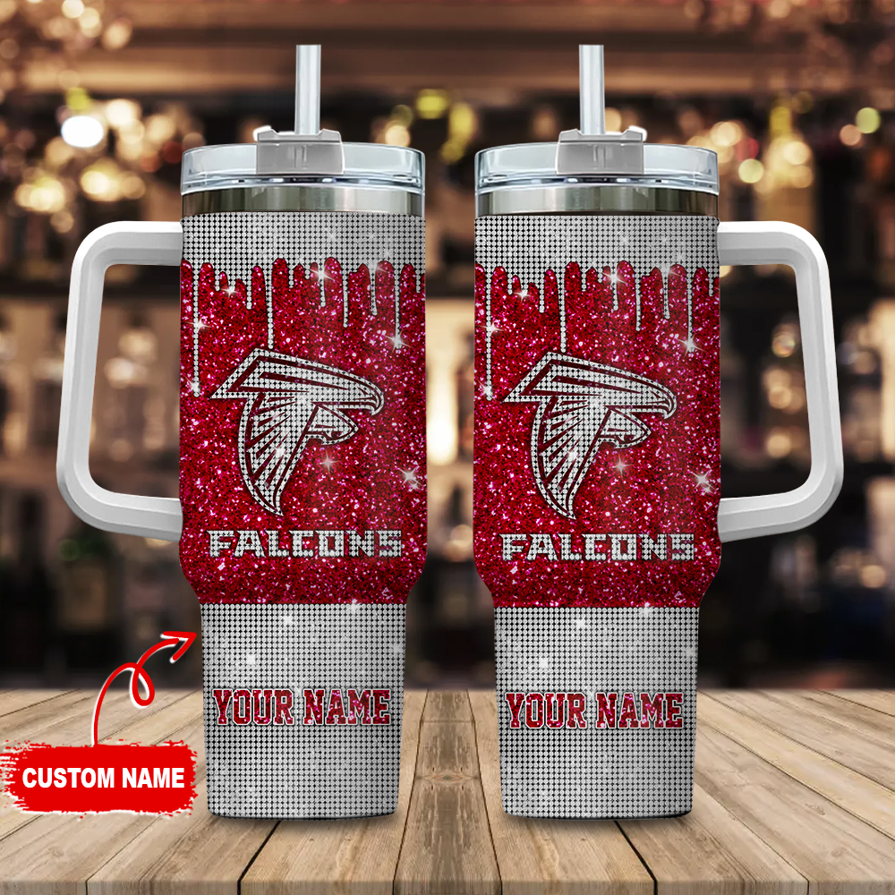 Atlanta Falcons NFL Glitter Custom Stanley Cup 40 oz 30 oz Tumbler With HandleTVC2301113