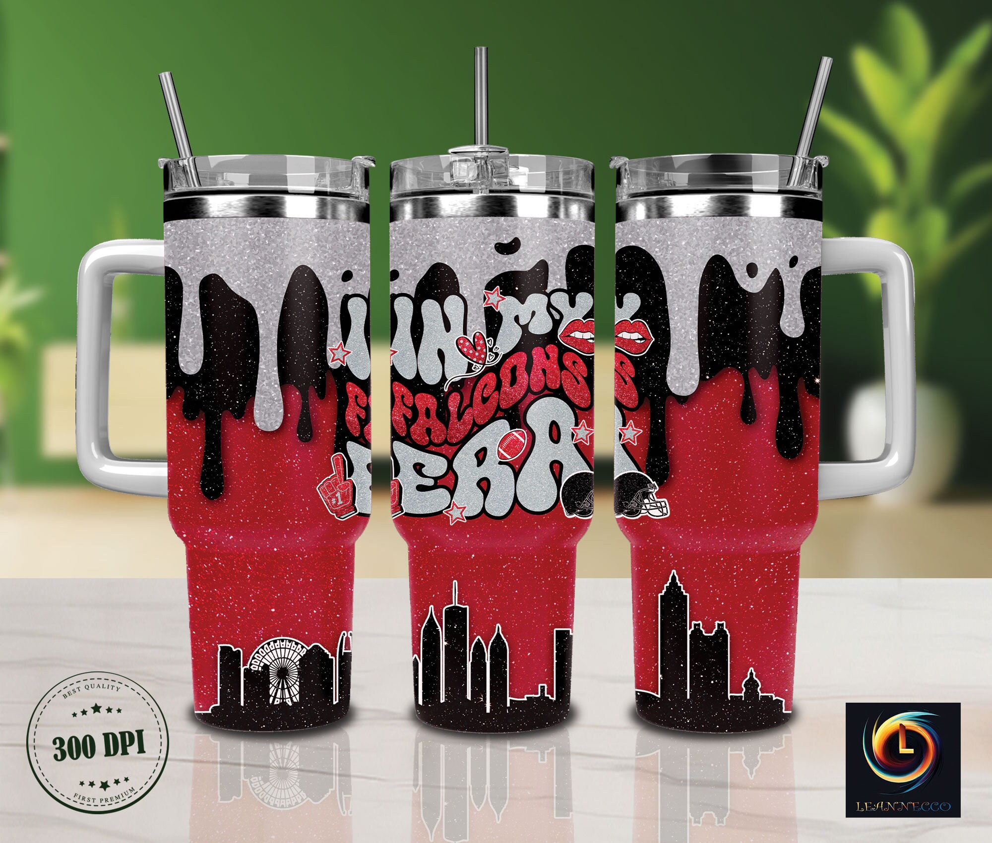 Atlanta Falcons NFL Glitter Custom Stanley Cup 40 oz 30 oz Tumbler With HandleTVC2301988