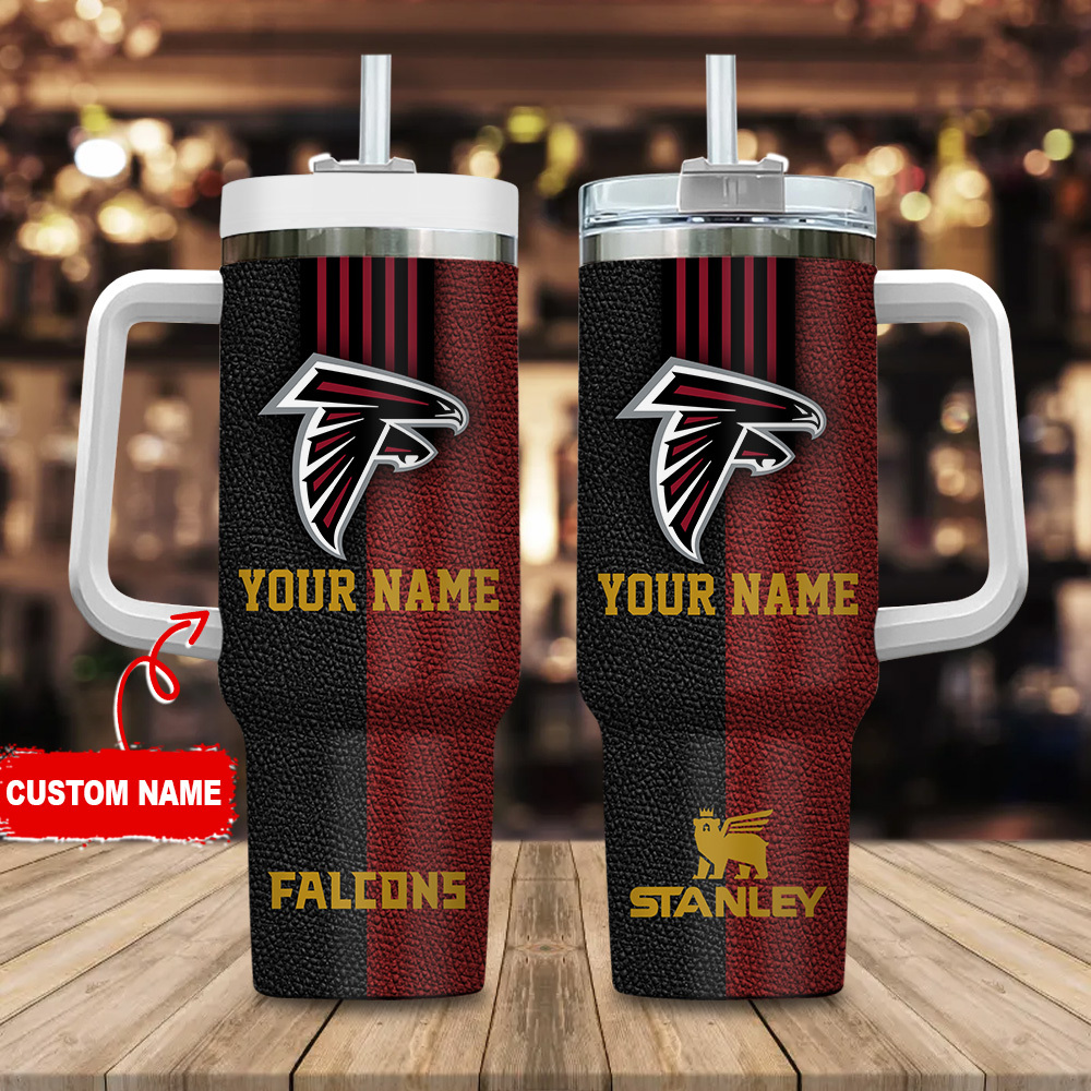 Atlanta Falcons NFL Leather Effect Custom Stanley Cup 40 oz 30 oz Tumbler With HandleTVC2301122