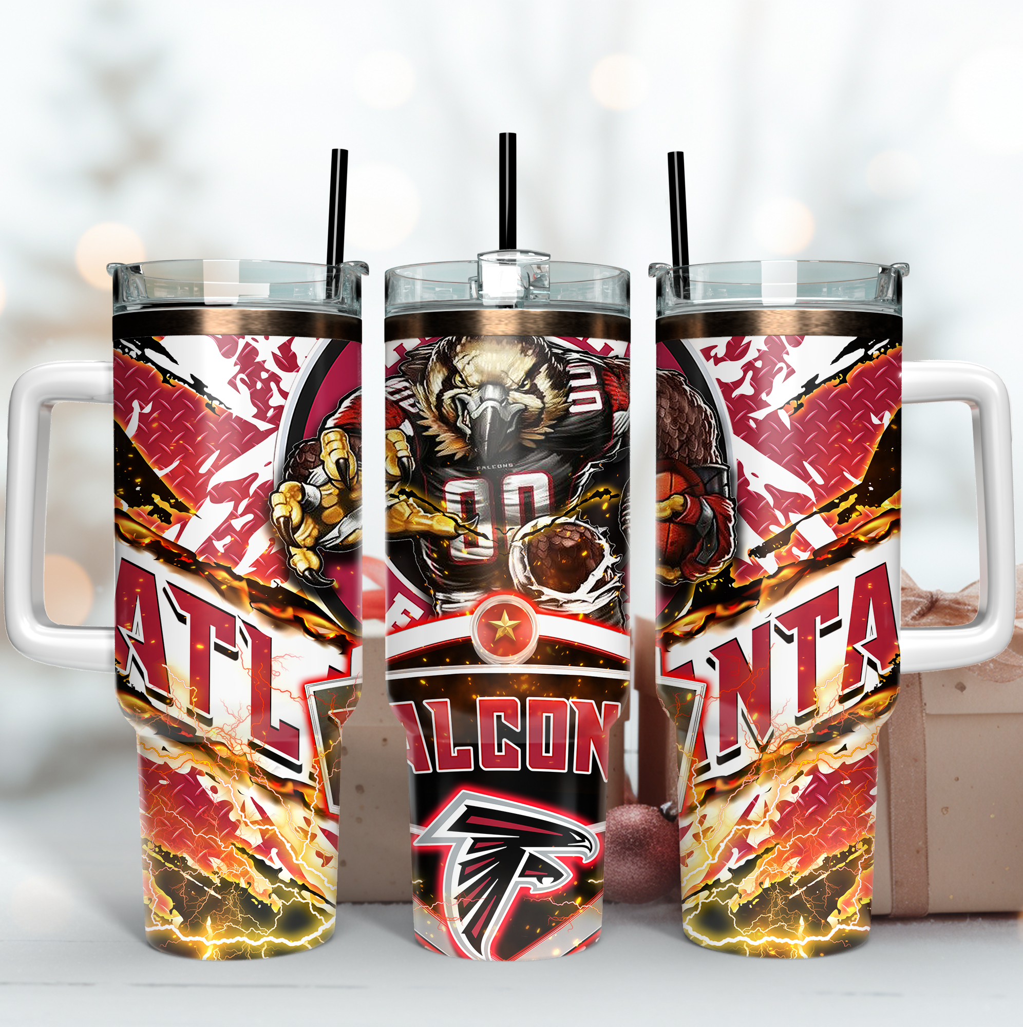 Atlanta Falcons NFL Mascot Custom Stanley Cup 40 oz 30 oz Tumbler With HandleTVC2301166
