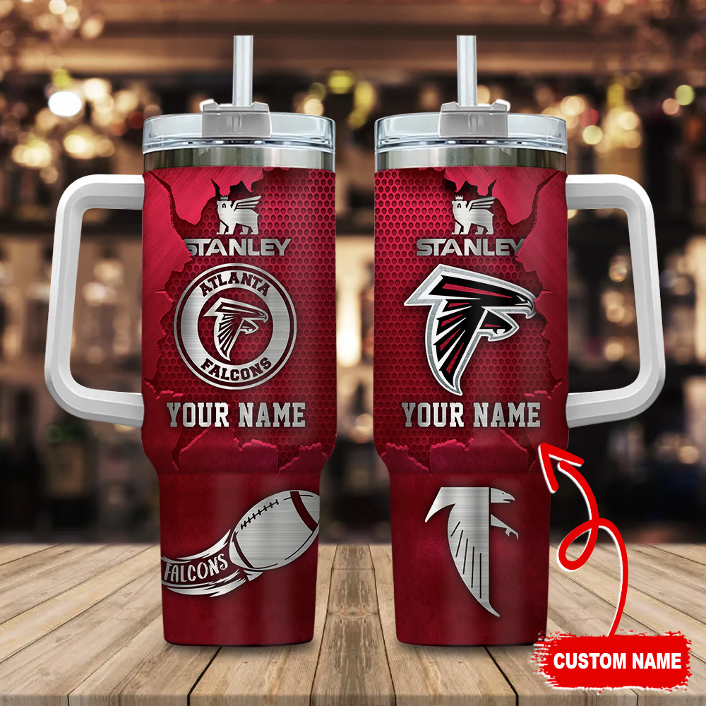 Atlanta Falcons NFL Metal Style Custom Stanley Cup 40 oz 30 oz Tumbler With HandleTVC230185
