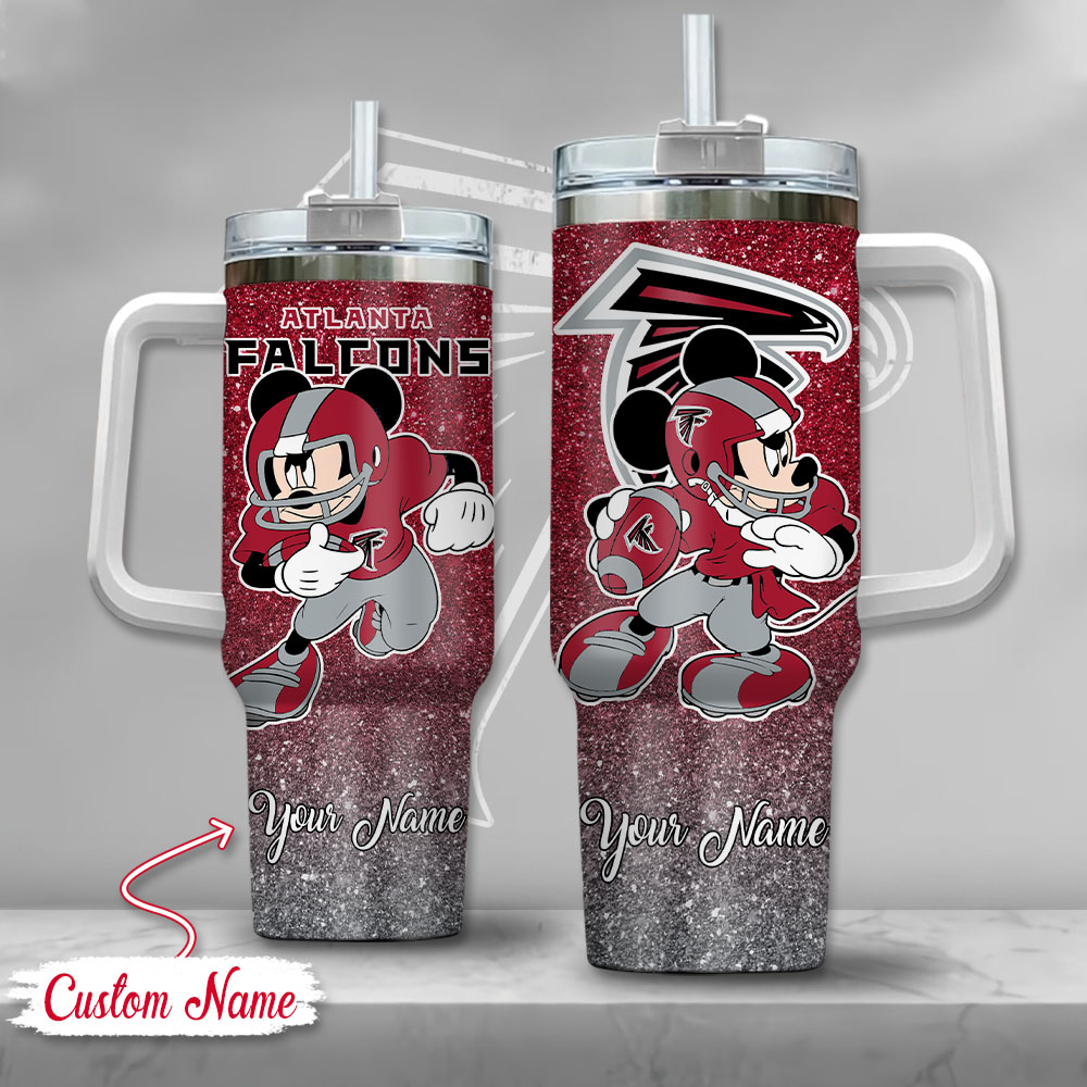 Atlanta Falcons NFL Mickey Mouse Glitter Custom Stanley Cup 40 oz 30 oz Tumbler With HandleTVC230189