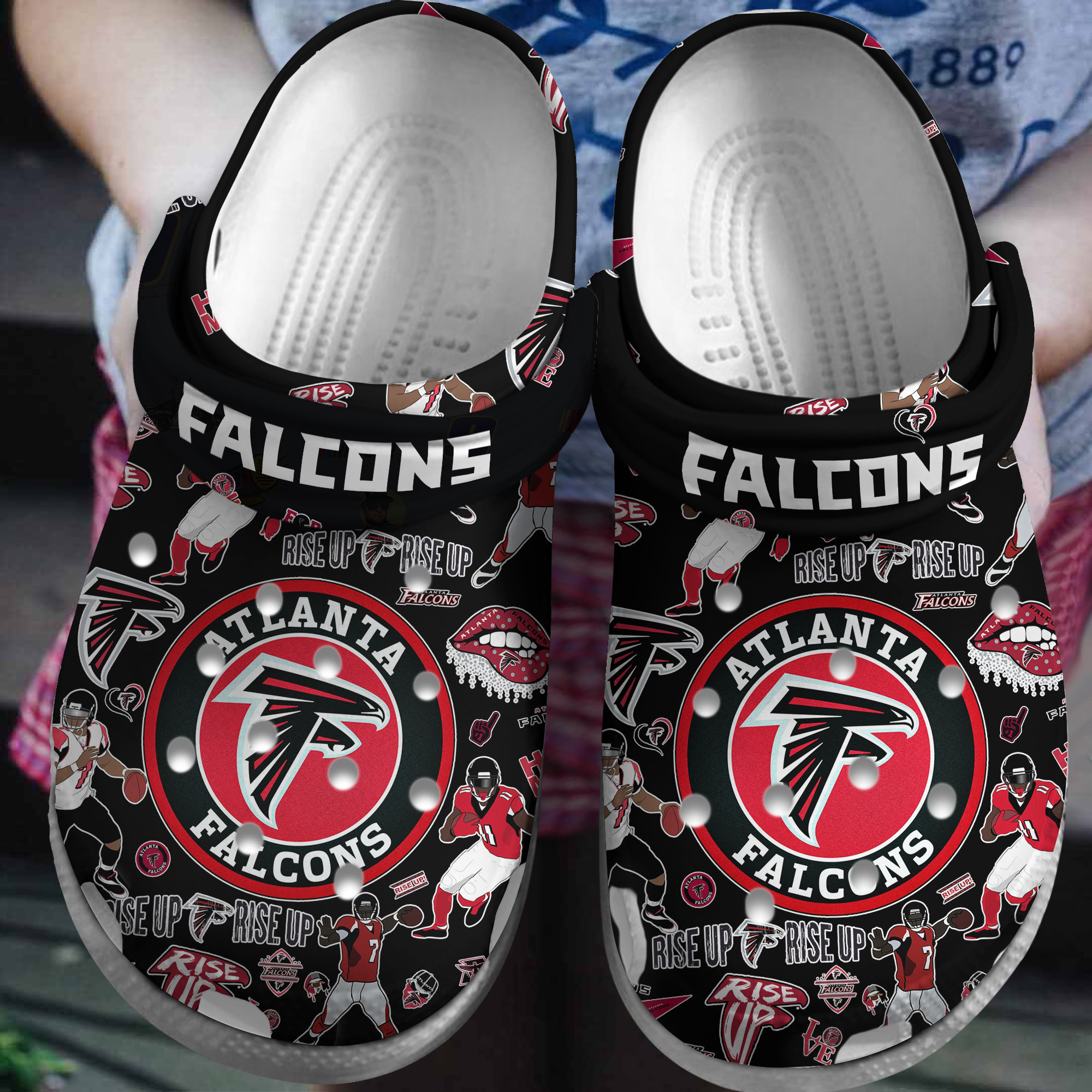 Atlanta Falcons NFL Sport Crocs Crocband Clogs Shoes Comfortable For Men Women and Kids