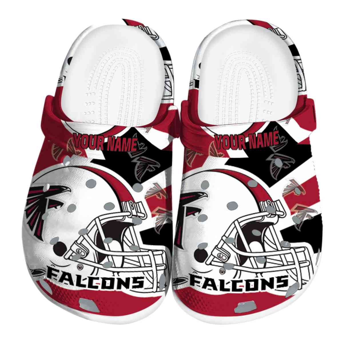 Atlanta Falcons NFL Sport Crocs Crocband Clogs Shoes Comfortable For Men Women and Kids