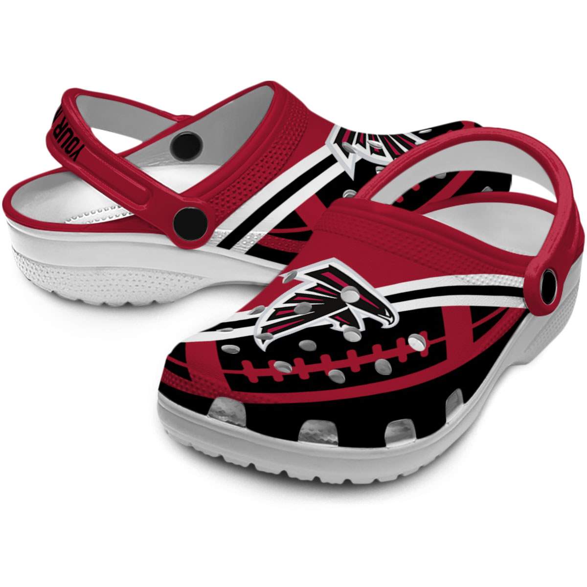 Atlanta Falcons NFL Sport Crocs Crocband Clogs Shoes Comfortable For Men Women and Kids - Image 3