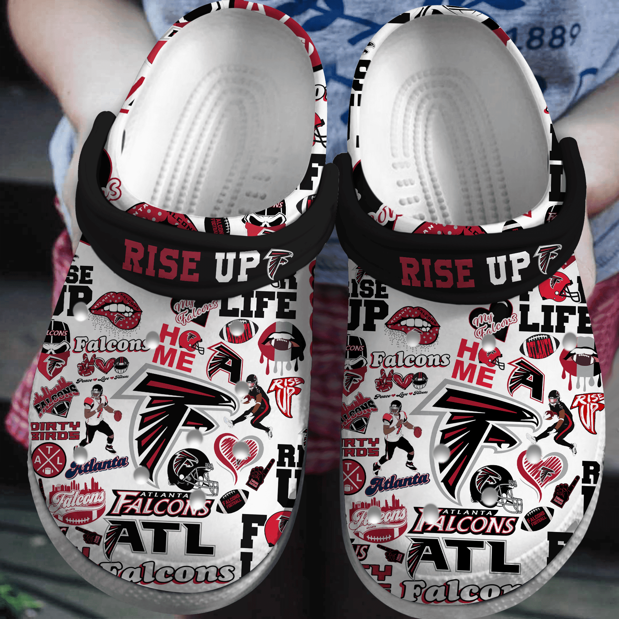 Atlanta Falcons NFL Sport Crocs Crocband Clogs Shoes Comfortable For Men Women and Kids