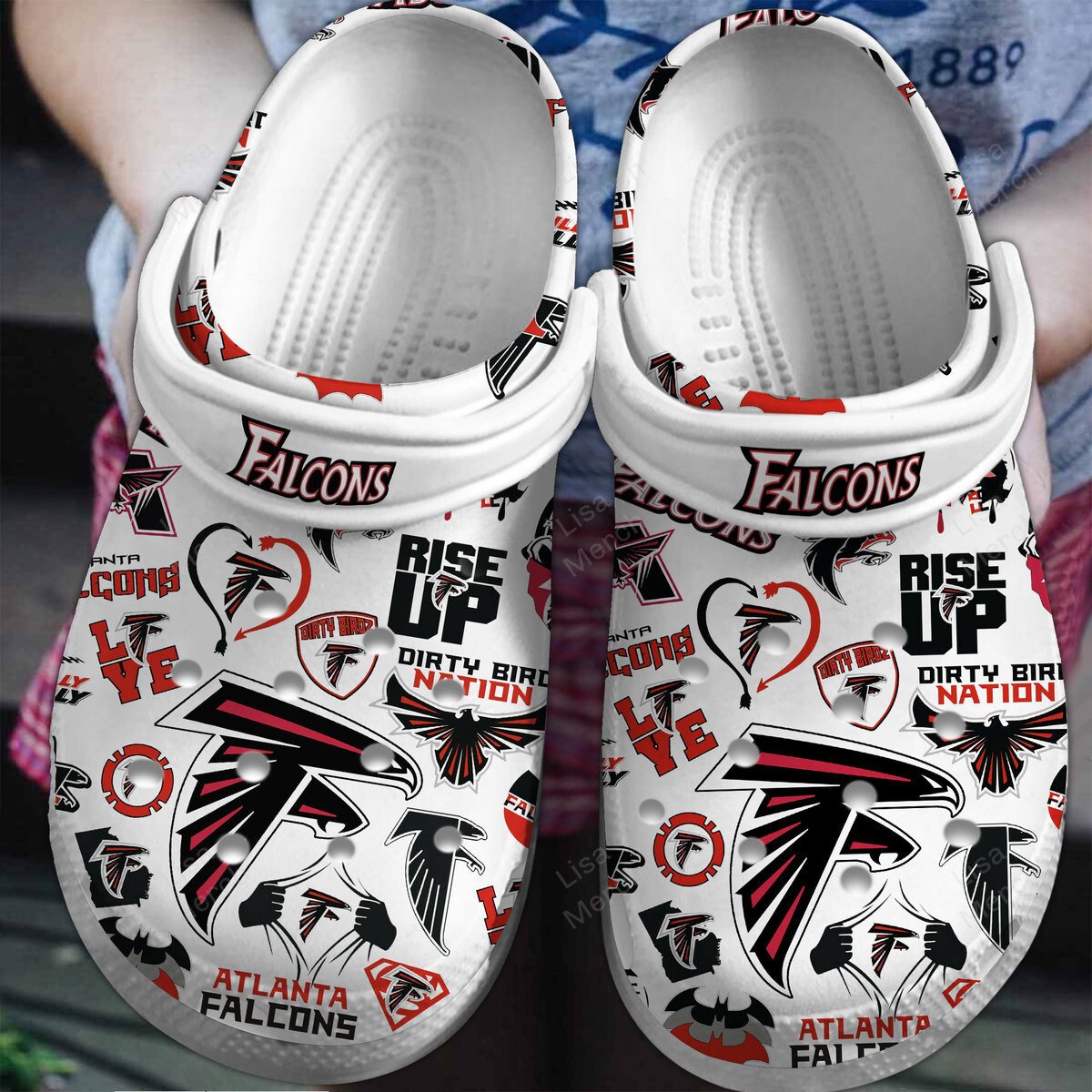 Atlanta Falcons NFL Sport Crocs Crocband Clogs Shoes Comfortable For Men Women and Kids
