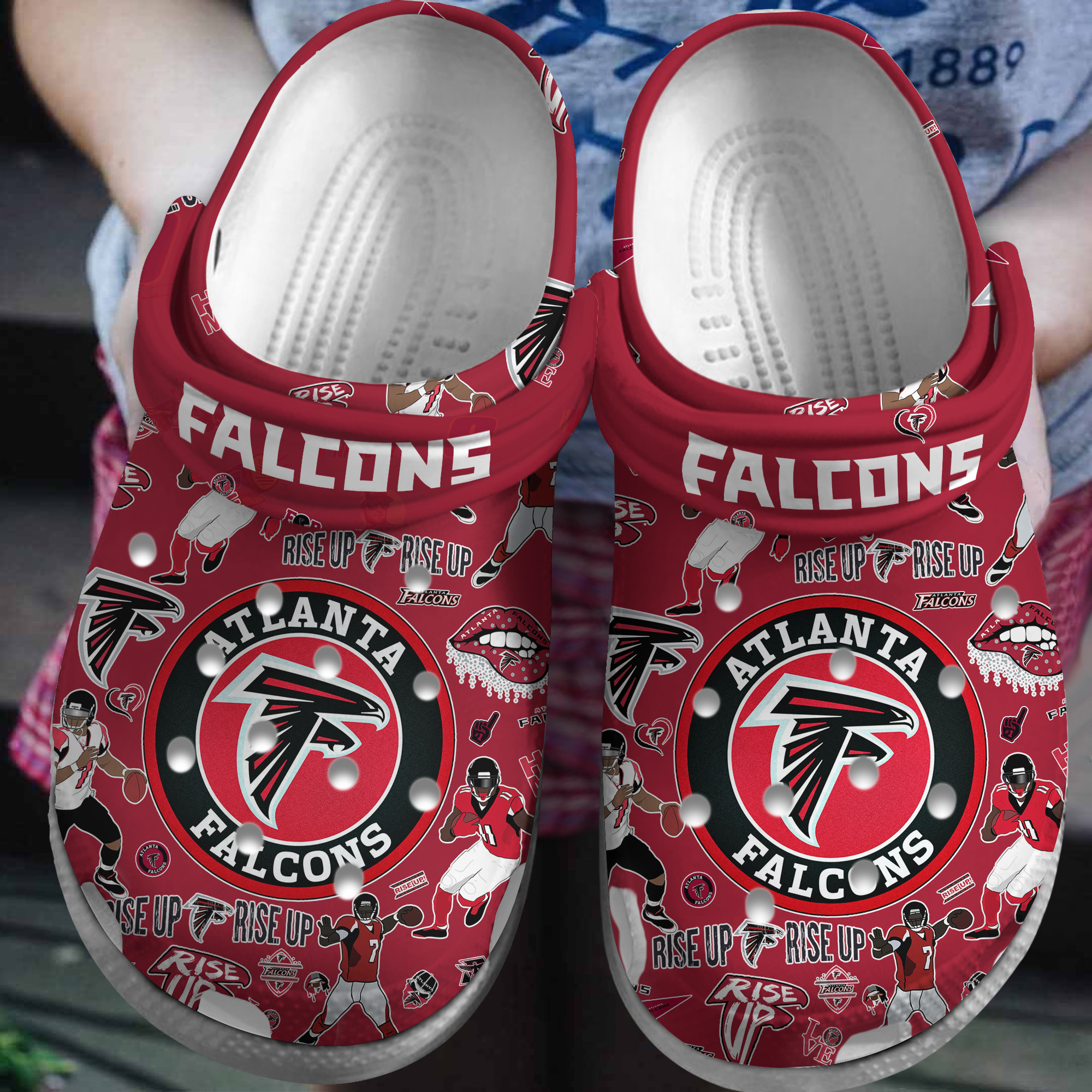 Atlanta Falcons NFL Sport Crocs Crocband Clogs Shoes Comfortable For Men Women and Kids