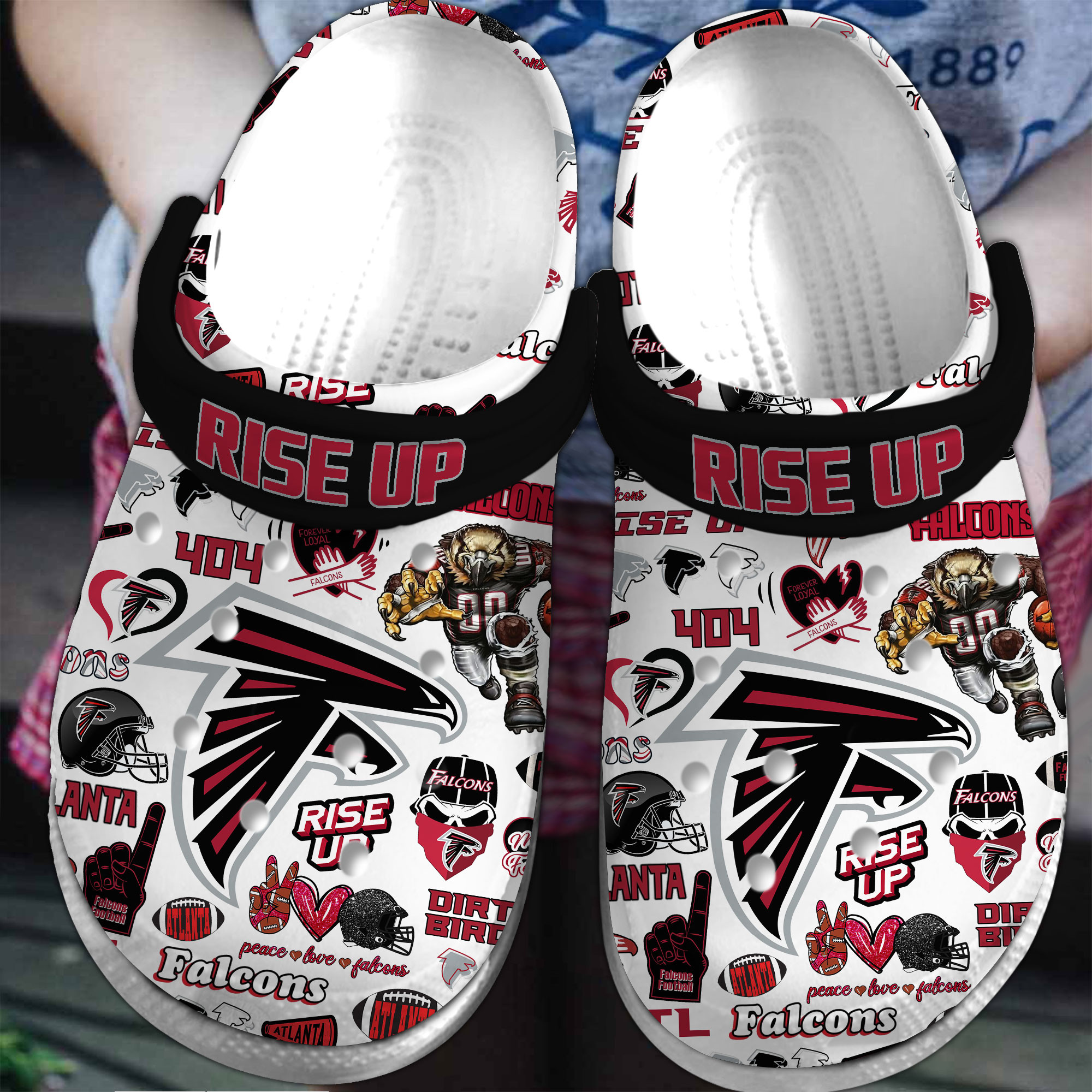 Atlanta Falcons NFL Sport Crocs Crocband Clogs Shoes Comfortable For Men Women and Kids