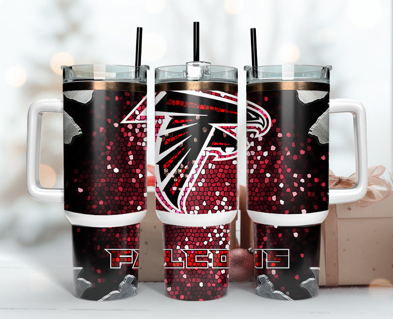 Atlanta Falcons NFL Stained Glass Effect Custom Stanley Cup 40 oz 30 oz Tumbler With HandleTVC2301141