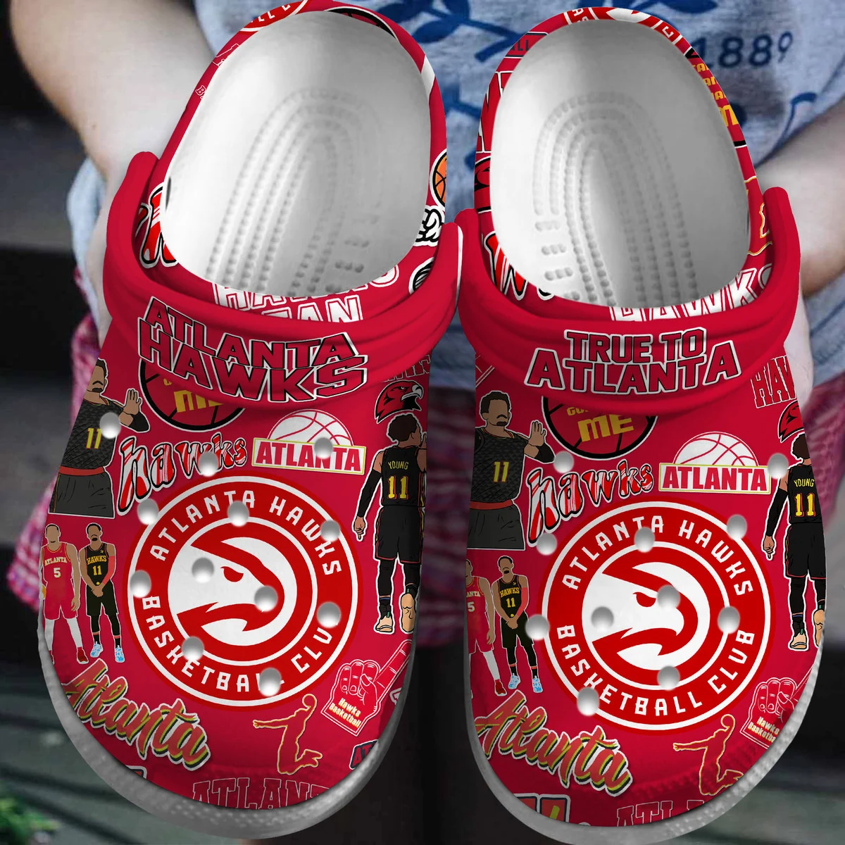 Atlanta Hawks Basketball team NBA Sport Crocs Clogs Crocband Shoes Comfortable For Men Women and Kids