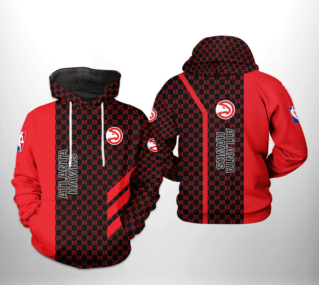 Atlanta Hawks NBA Team Pattern Mix 3D All Over Print Hoodie, Zip Hoodie