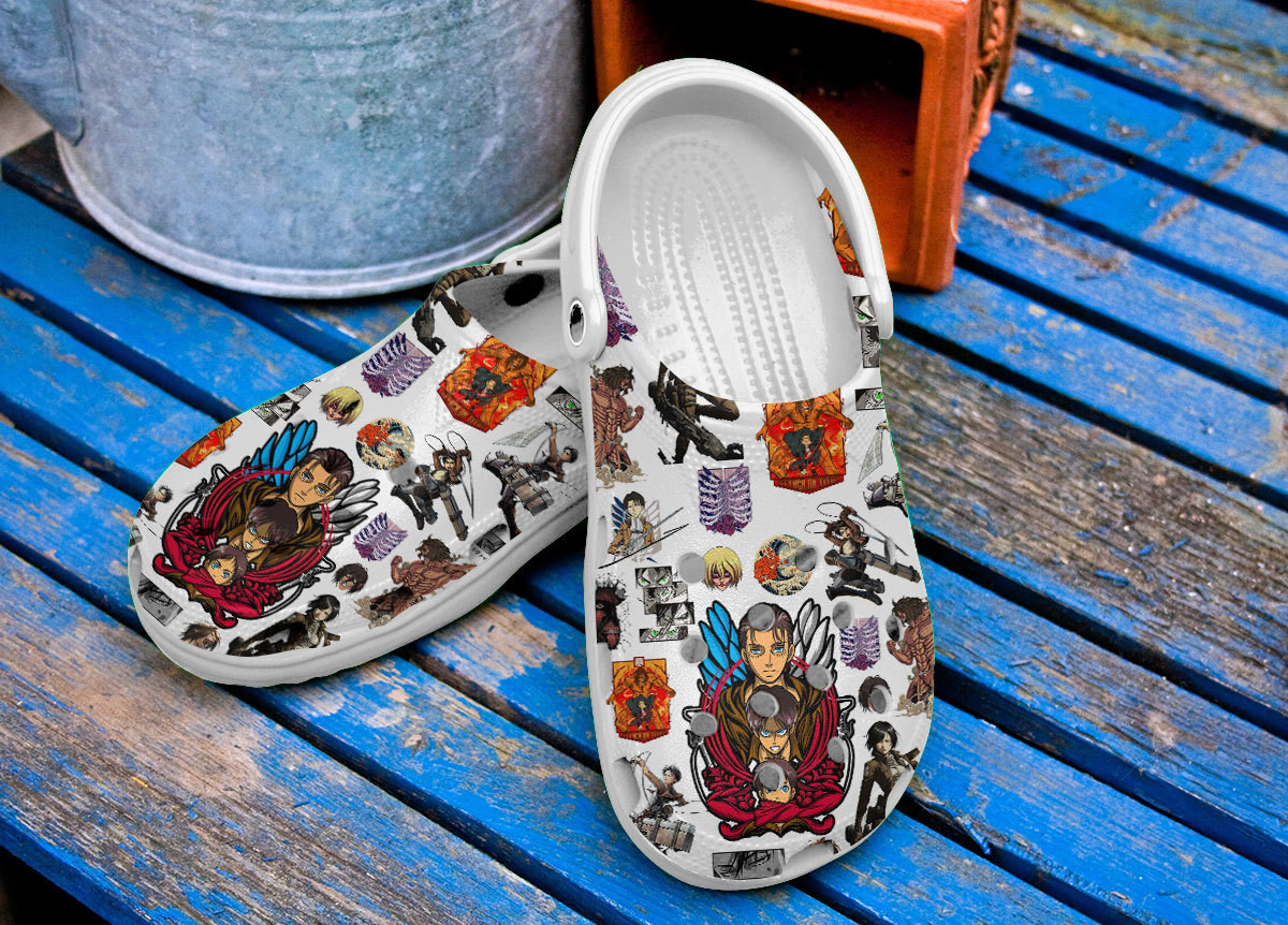 Attack On Titan Anime Cartoon Premium Crocs Crocband Clogs Shoes Comfortable For Men Women and Kids - Image 3