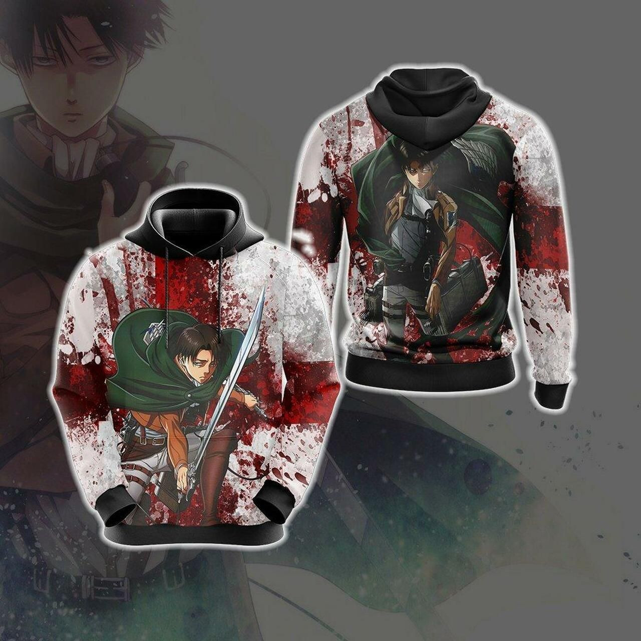 Attack On Titan - Levi Unisex 3D All Over Print Hoodie, Zip Hoodie
