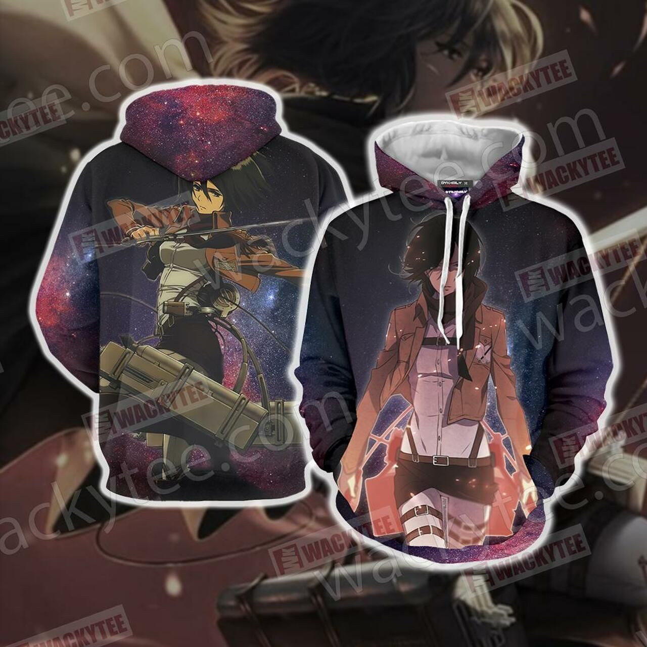 Attack On Titan - Mikasa Unisex 3D All Over Print Hoodie, Zip Hoodie