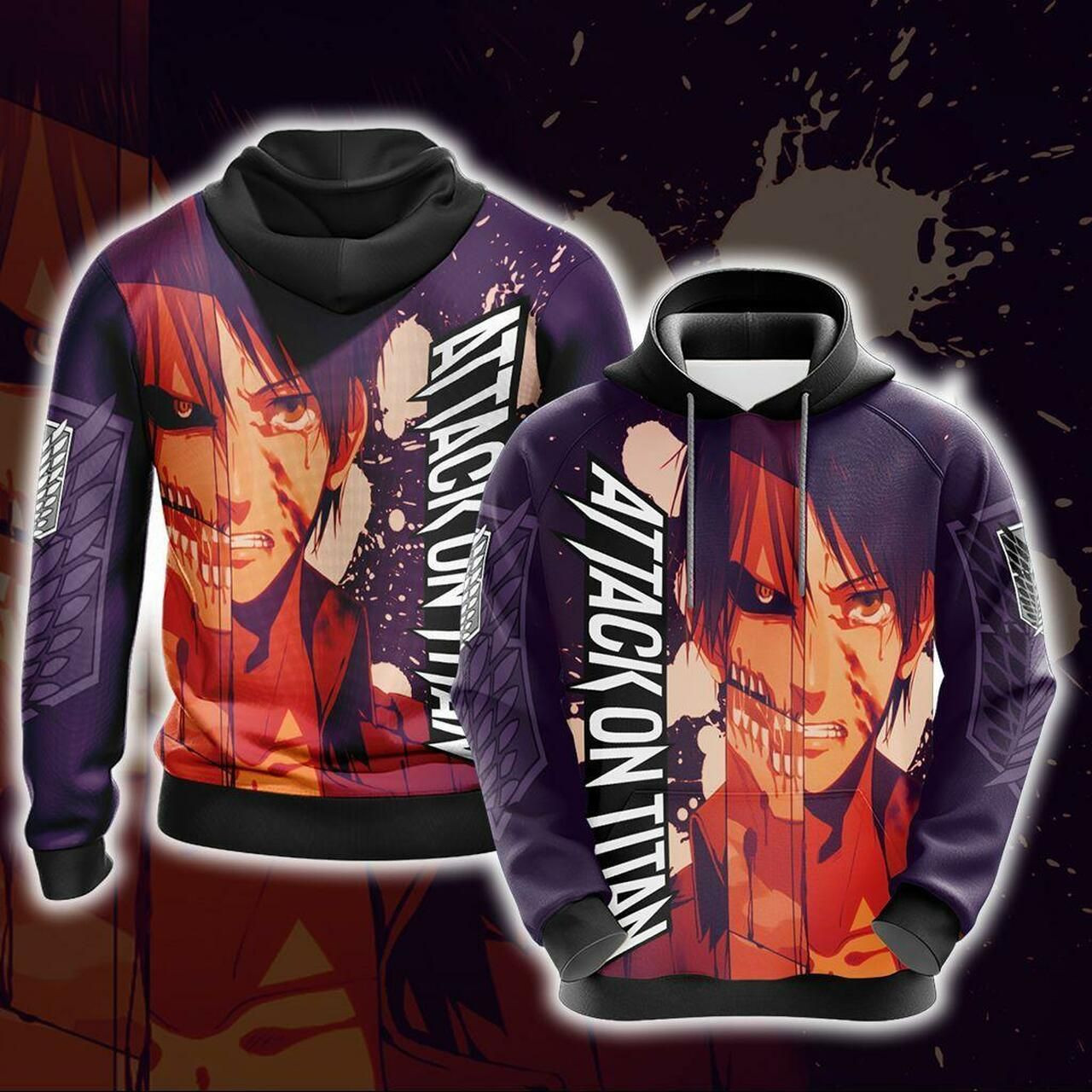 Attack On Titan New Version 3D All Over Print Hoodie, Zip Hoodie