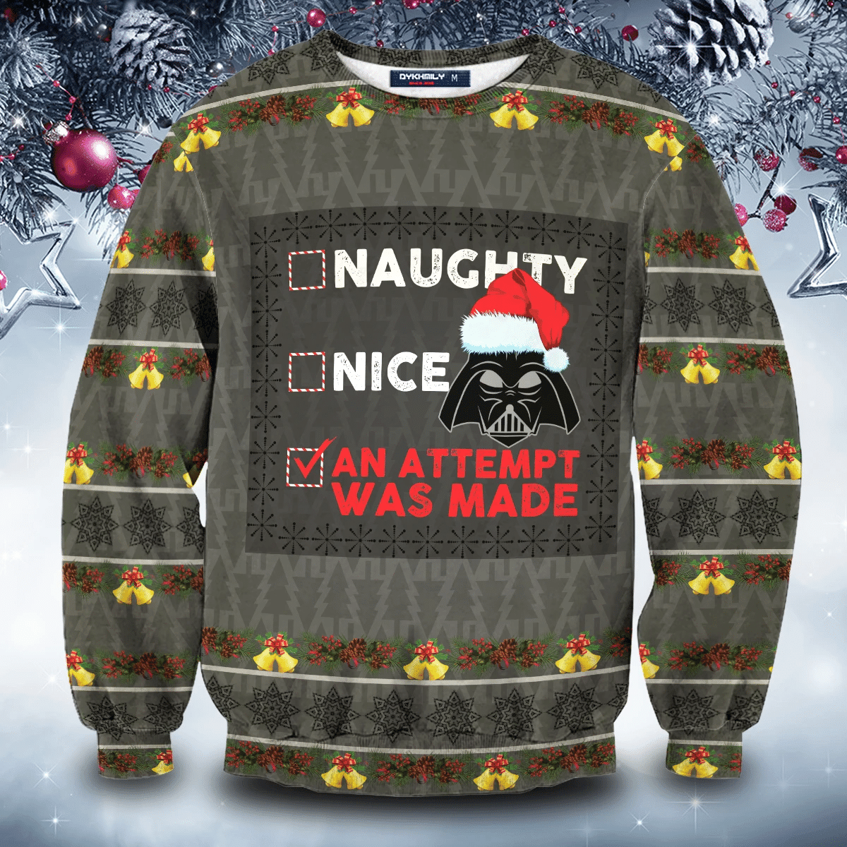 Attempted To Be Nice Ugly Christmas Sweater Adult 3D Funny Matching for family - Image 2