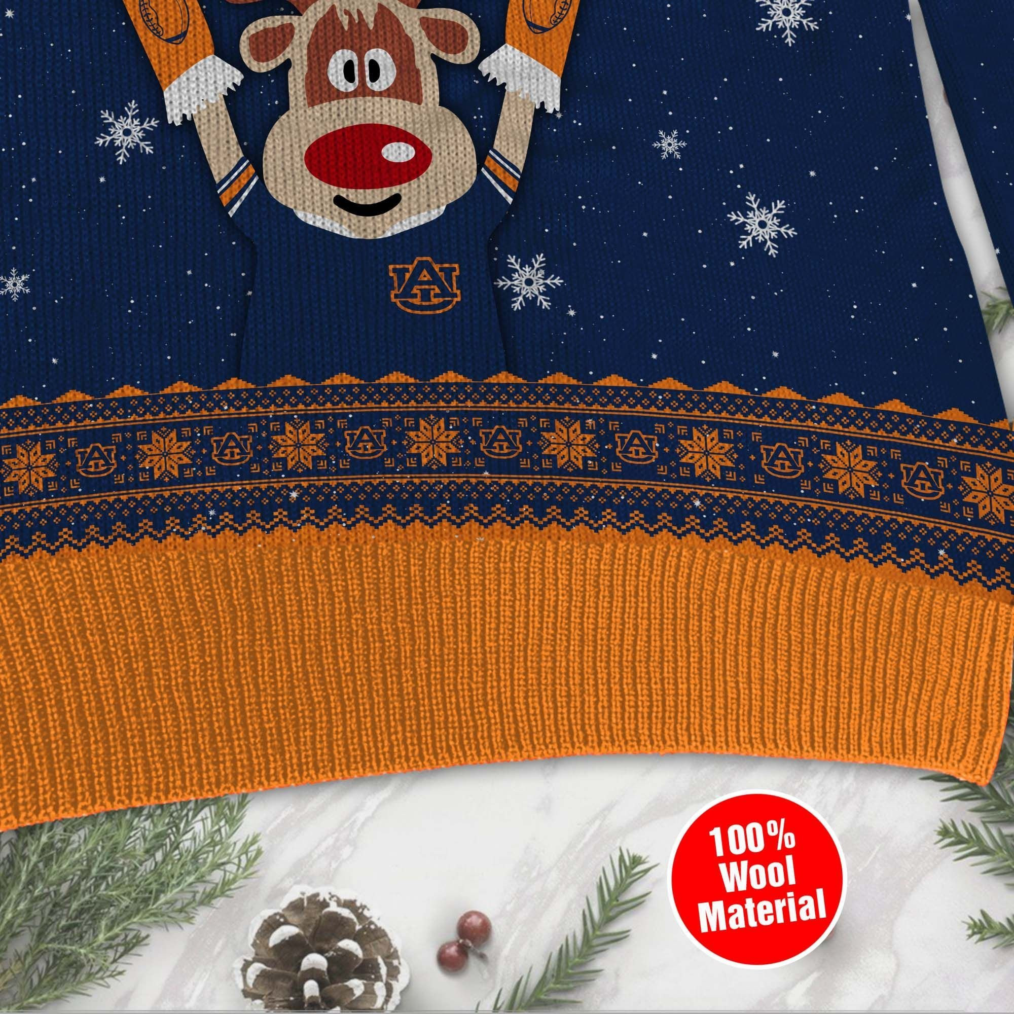Auburn Tigers 2 Funny Ugly Christmas Sweater Adult 3D Funny Matching for family - Image 4