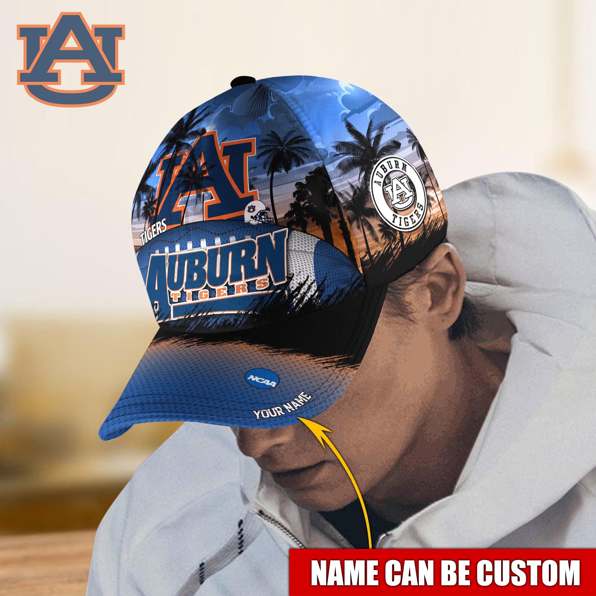 Auburn Tigers Custom Name Classic Caps Trucker Hats Custom Hats Gifts For Men & Women