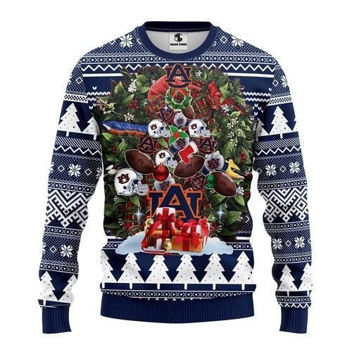 Auburn Tigers Tree Christmas Ugly Christmas Sweater Adult 3D Funny Matching for family