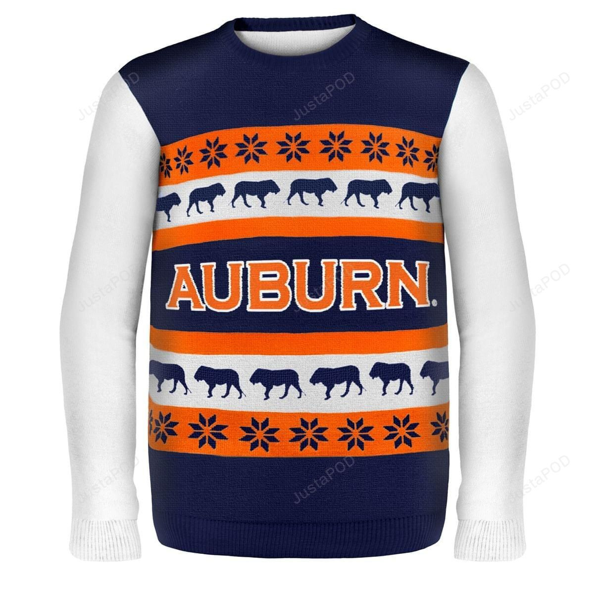 Auburn Wordmark Ncaa Ugly Christmas Sweater Adult 3D Funny Matching for family